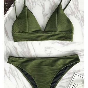 New Army Green Cupshe Bikini S